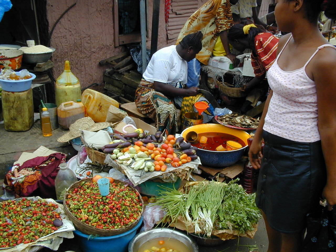 Street seller in Sierra Leone